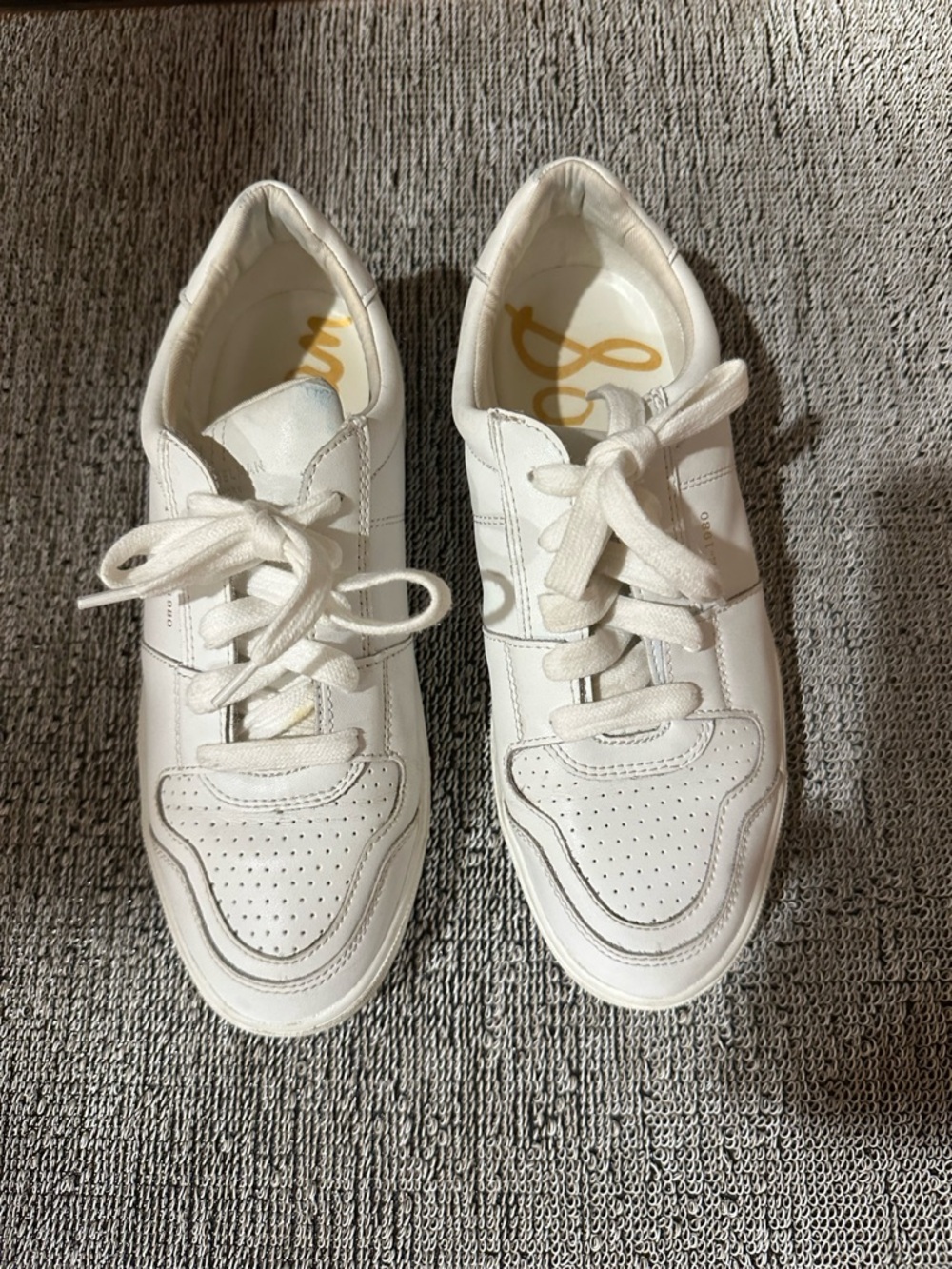 Sam Edelman White Leather Sneakers